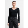 United Colors of Benetton tričko s dlhým rukávom dámske s bavlnou 3ECMD4026 čierna S