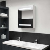 zahrada-XL LED kúpeľňová zrkadlová skrinka žiarivá biela 50x14x60 cm 326486