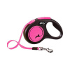 Vodítko Flexi New Neon M páska 5 m ružové (do 25 kg)
