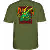 pánske tričko POWELL PERALTA STREET DRAGON TEE Military Green XXL