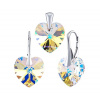 Stříbrná souprava vyrobena s CRYSTALLIZED™ SRDCE 14x14mm LSW069S