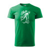 Sablio Tričko s potlačou Skate or Die Keep or Rolin - zelené 3XL