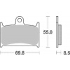 Brzdové destičky Brembo přední SUZUKI GSX 1100 F rok 93-96