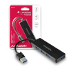 AXAGON HUE-G1A, 4x USB 3.2 Gen 1 SLIM hub, kábel Type-A 14cm napevno (HUE-G1A)