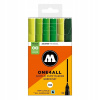 Akrylové Popisovače Molotow - One4All 127HS Green Set - Zelená sada 6 ks