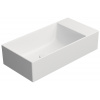 GSI GSI, KUBE X keramické umývadlo 50x25cm, bez otvoru, pravé/ľavé, biela mat, 9486009