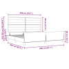 vidaXL Krémový textilný rám postele 200x200 cm - Krémová - 260767-277399