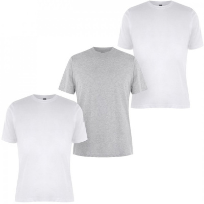 Donnay 3 Pack T Shirts Mens White/GreyM/Wht XXL