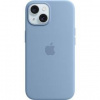 Kryt na mobil Apple iPhone 15 Silicone Case with MagSafe Winter modré MT0Y3ZM/A