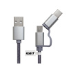 iGET G2V1 - USB kábel Micro USB/USB - C dlhý pre všetky mobilné telefóny, vrátane odolných 84000425