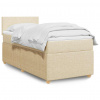 Box spring postel s matrací krémová 90x200 cm textil 3289637