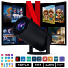 PROJEKTOR ANDROID TV WIFI MINI 4K PRENOSNÝ INTELIGENTNÝ OTOČNÝ REPRODUKTOR
