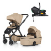 PETITEMARS PETITE&MARS Kočík kombinovaný ICON 2v1 Mocha Beige LITE AIR + Core Pro i-Size Black Grey + Báza