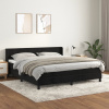 Box spring postel s matrací černá 160x200 cm samet Černý 3131029