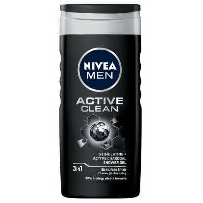 NIVEA Men 3v1 Active Clean sprchový gél 250ml