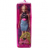 Barbie Modelka - černo-modré šaty s ledvinkou HJT01 TV