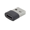 BERGE Adaptér USB-A na USB-C, čierny mini, pre nabíjačku notebooku striedavého prúdu a kábla