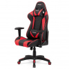 Autronic Kancelárska stolička, koženka čierna / červená KA-F03 RED
