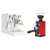 Lelit Mara PL62X V2, white + Eureka Mignon Libra 65 All Purpose, CR ferrari red