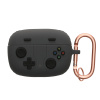 kwmobile Design kryt for JBL Wave Beam / Beam 2 / Wave 200TWS kryt - Silikonový kryt for Earbuds Charging kryt - Ochranný Headphone držák with Carabiner Clip - černá