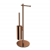 Omnires MODERN PROJECT voľne stojaci držiak na toaletný papier a WC štetku, meď MP60810CP