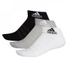 adidas Cushioned Sportswear Ankle Socks 3 Pairs MegGreyHtr 4.5-5.5