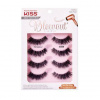 Umelé riasy Kiss Blowout Lash Pompadour čierne 4 páry