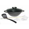 Wok panvica - Panvica liatiny mramor indukcie 26cm WK3 (Wok panvica - Panvica liatiny mramor indukcie 26cm WK3)