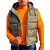 Alpha Industries vesta Hooded Puffer Vest Sage Green Veľkosť: L, Farba: zelená