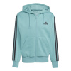 adidas Essentials Fleece 3-Stripes Full-Zip pánska mikina Powder Teal XL