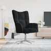 vidaXL Relaxačné kreslo čierne zamatové - Čierna - 227192-237270