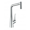 Hansgrohe M71 Drezová batéria Metris s výsuvnou spŕškou, sBox, EcoSmart, chróm 73824000-HG
