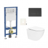 Závesný WC set Geberit do ľahkých stien / predstenová + WC SAT SIKOGESTOR67D50BL
