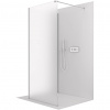 CERANO - Sprchová zástena Walk-in Onyx Corner Cube Ľ/P - 8 mm - hranatá vzpera - chróm, mliečne sklo - 130x120x200 cm