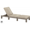 KETER DAYTONA DELUXE cappuccino/piesková (252225) - polohovateľné záhradné lehátko