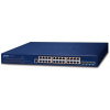 Planét SGS-6310-24P4X L3 switch, 24x1Gb, 4x10Gb SFP+, 24x PoE 802.3at 370W, HW/IP stack, VSF/Cluster
