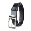 Kožený opasok GUN-METAL, šírka 3.3cm - Čierna (VGUN-METAL-CI)