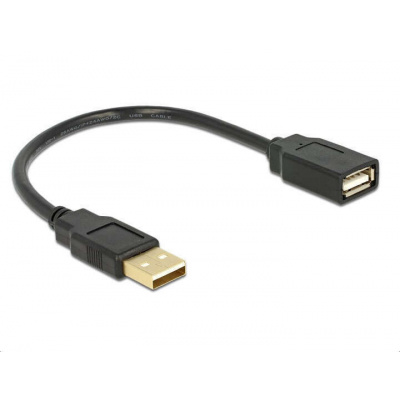 Delock Predlžovací kábel USB 2.0 A-A 15 cm samec / samica (82457) Delock