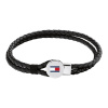 Tommy Hilfiger Moderný kožený náramok v čiernej farbe 2790654