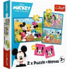 Trefl Sada 3v1 Mickey a přátelé 2x puzzle + pexeso