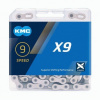 Řetěz KMC X-9 stříbrná šedá 114 článků