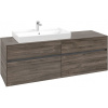 VILLEROY & BOCH Collaro závesná skrinka pod umývadlo na dosku (umývadlo vľavo), 4 zásuvky, 1600 x 500 x 548 mm, Stone Oak, C02600RK