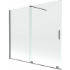 Mexen Velar dvojkrídlová posuvná vaňová zástena 180 x 150 cm, transparentná, gun metal - 896-180-000-01-95