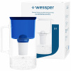 Sklenená filtračná kanvica Wessper D2 BOROSILICATE 3l modrá + filter