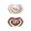 Canpol babies Set symetrických silikónových cumlíkov Light touch 18 m+ Sleepy koala Ružový