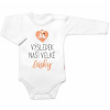 Body dlhý rukáv, Výsledek naší velké lásky, Baby Nellys, biele, veľ. 68, 68 (3-6m)
