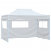 zahrada-XL Profesionálny skladací párty stan s 3 stenami biely 280x410x315 cm oceľový 48899