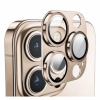 ENKAY tvrdené sklo na ochranu šošoviek zadného fotoaparátu s kovovým rámčekom na iPhone 12 Pro - zlaté - možnosť vrátiť tovar ZADARMO do 30tich dní