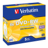 DVD+RW VERBATIM 4,7GB 4X 5ks/bal. (43229)