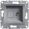 Schneider Electric Asfora RJ11 telefonní zásuvka bez rámu, ocel (EPH4100162)